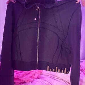 lululemon athletica Black Cropped Hoodie
